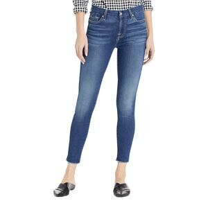 7 for all mankind b(air) ankle skinny w/ raw hem in duchess mended 30